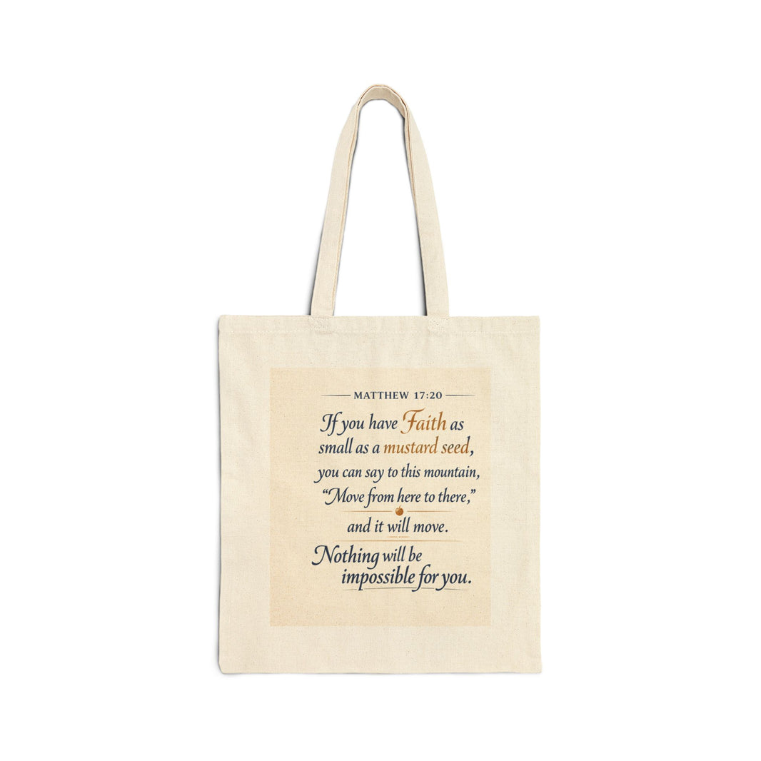 Faith & Hope Canvas Tote — Christian Scripture Cotton Tote Bag