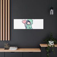 Please Be Nice Kawaii Threat Canvas | pastel cute menacing art