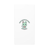 Cute Menacing Bunny Canvas | Soft Threat kawaii, pastel sarcastic art