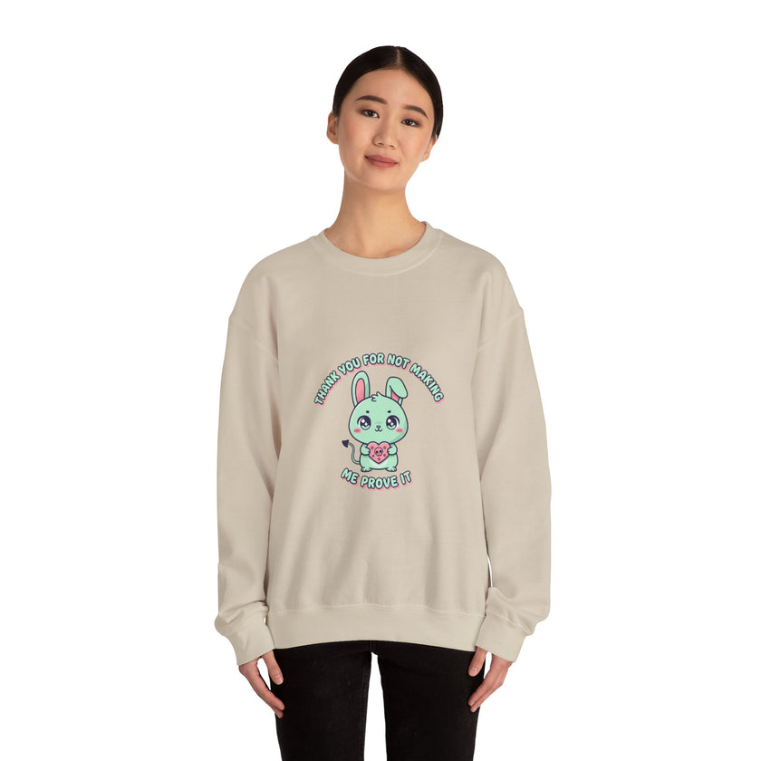 Cute Menacing Bunny Sweatshirt | kawaii threat, soft grunge