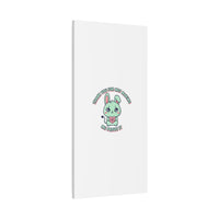 Cute Menacing Bunny Canvas | Soft Threat kawaii, pastel sarcastic art