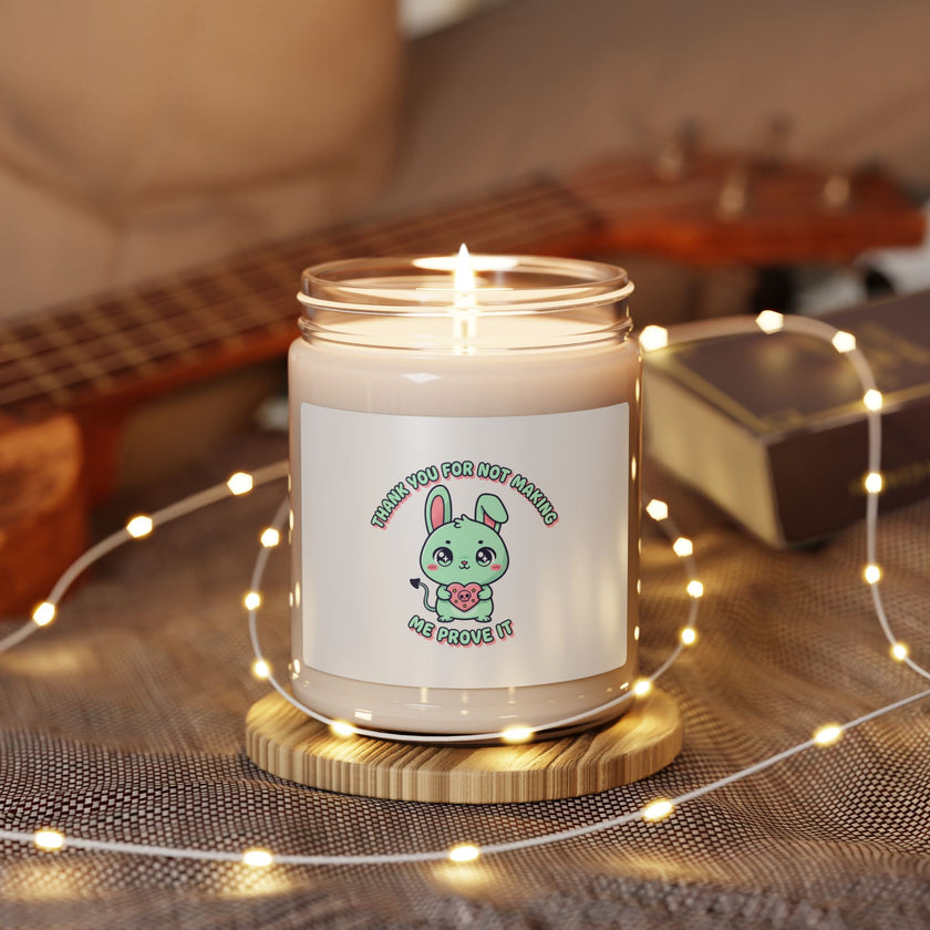 Cute Menacing Bunny Candle | Scented Soy Candle, Kawaii Threat