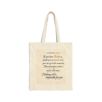 Faith & Hope Canvas Tote — Christian Scripture Cotton Tote Bag