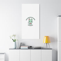 Cute Menacing Bunny Canvas | Soft Threat kawaii, pastel sarcastic art