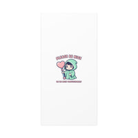 Please Be Nice Kawaii Threat Canvas | pastel cute menacing art