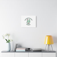 Cute Menacing Bunny Canvas | Soft Threat kawaii, pastel sarcastic art