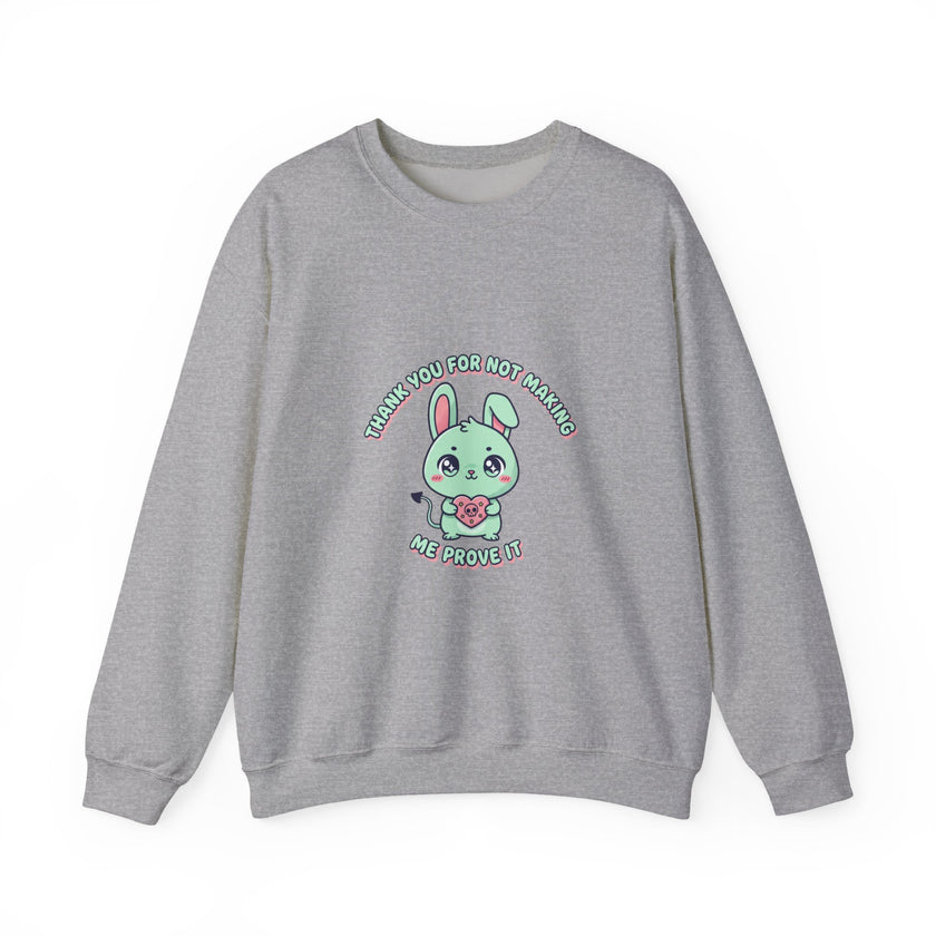 Cute Menacing Bunny Sweatshirt | kawaii threat, soft grunge