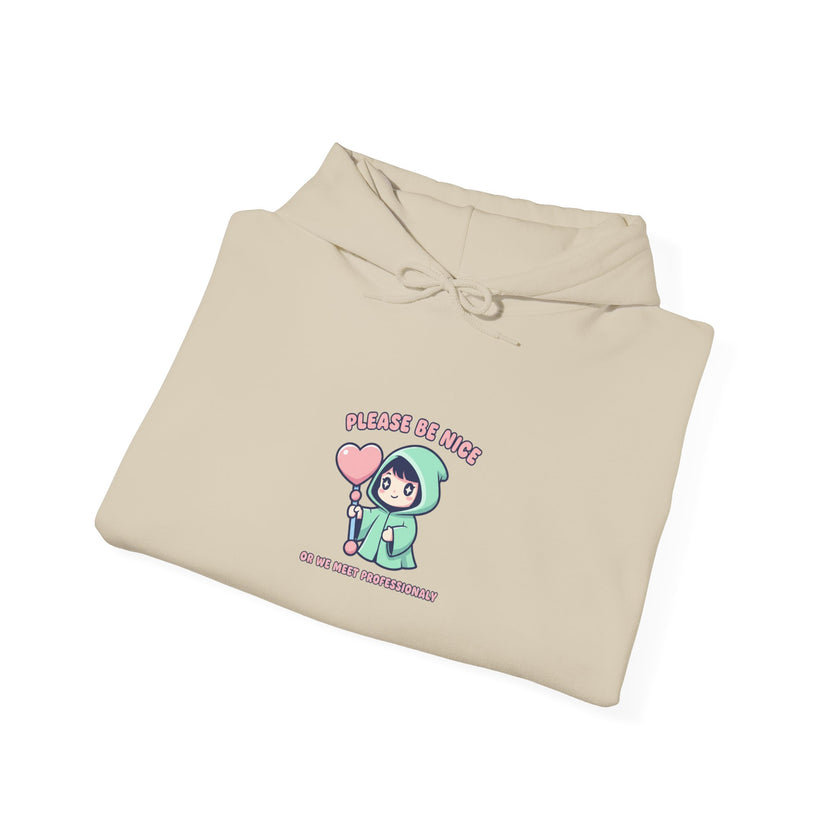 Cute Menacing Kawaii Hoodie | Soft Threat pastel grunge, cheeky sarcastic sweatshirt