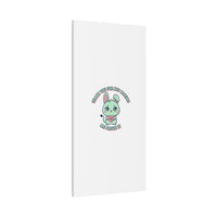 Cute Menacing Bunny Canvas | Soft Threat kawaii, pastel sarcastic art