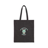 Cute Menacing Bunny Tote | Soft Threat kawaii grunge, pastel mint canvas