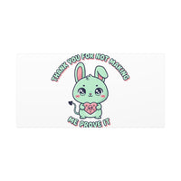 Cute Menacing Bunny Canvas | Soft Threat kawaii, pastel sarcastic art