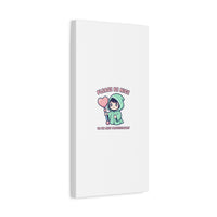 Please Be Nice Kawaii Threat Canvas | pastel cute menacing art