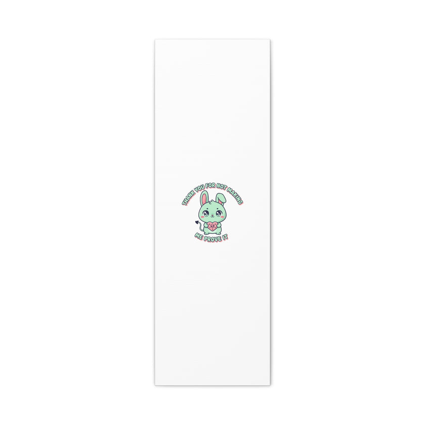 Cute Menacing Bunny Canvas | Soft Threat kawaii, pastel sarcastic art