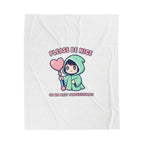 Please Be Nice Or We Meet Professionally Funny Quote Velveteen Blanket