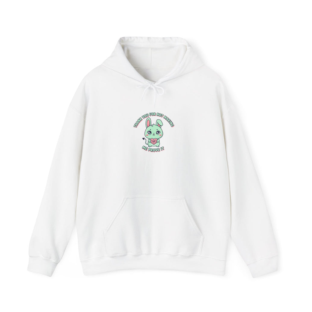 Kawaii Menace Bunny Hoodie | soft threat, cute menacing