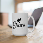 Grace Dove Religious Gift for New Believers Christian Mug