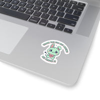 Cute Menacing Bunny Sticker | Soft Threat kawaii, pastel sarcastic