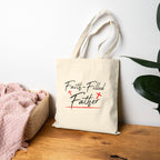 Faith Filled Father Tote Bag Christian Dad Gift