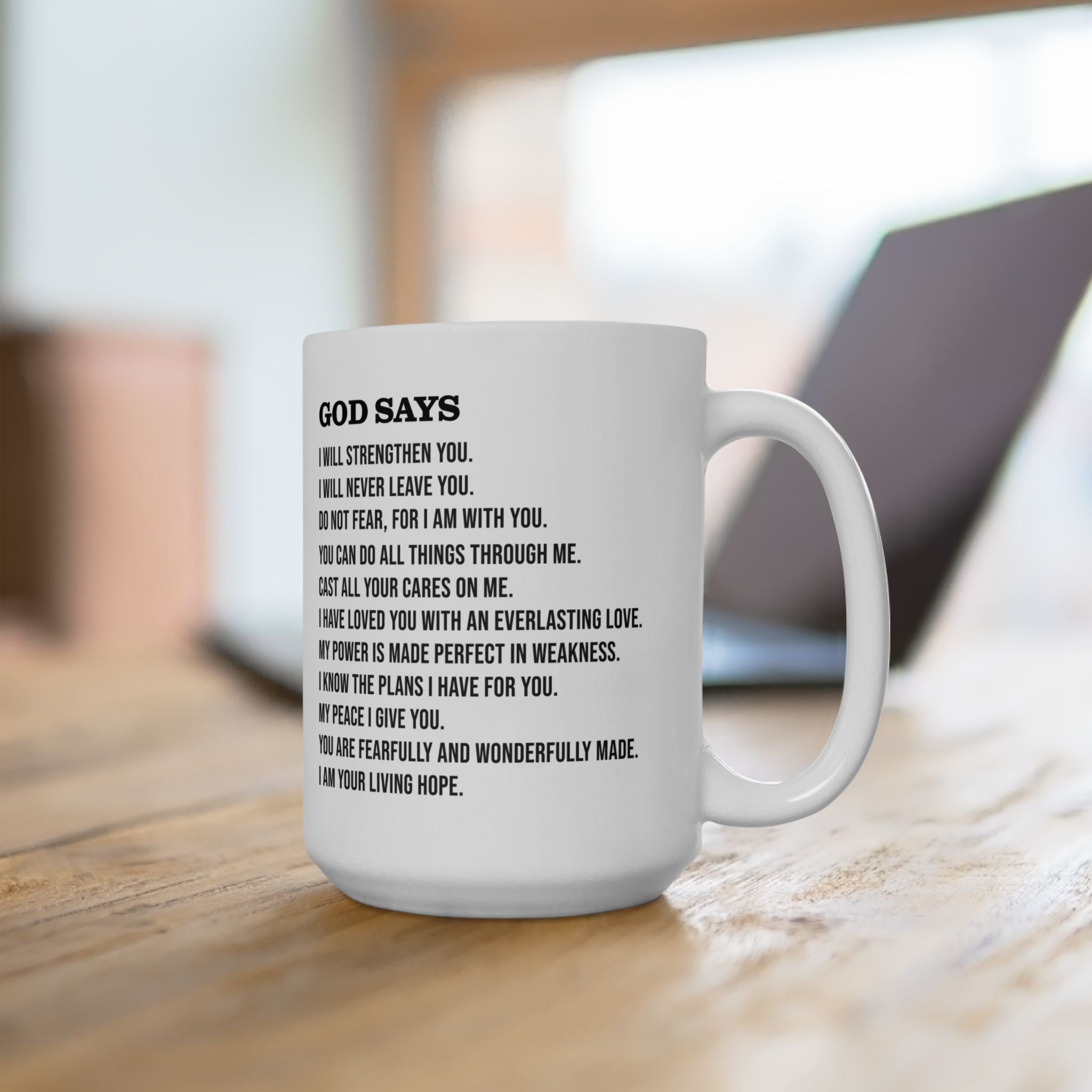 You Say God Says Bible Verse Baptism Gift Christian Mug