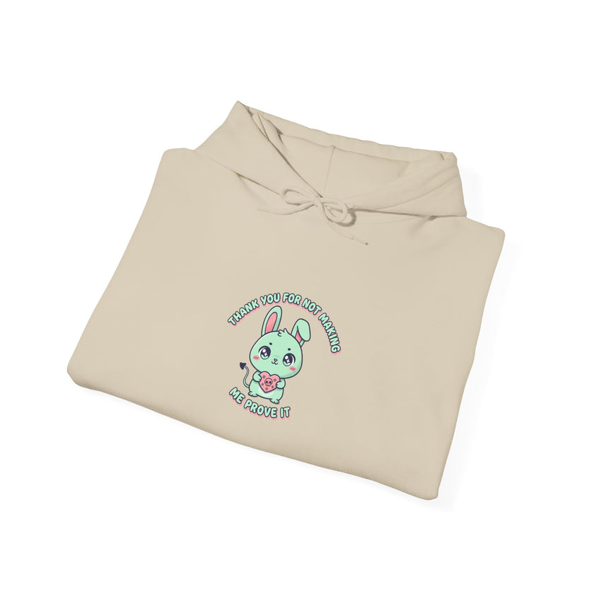 Kawaii Menace Bunny Hoodie | soft threat, cute menacing