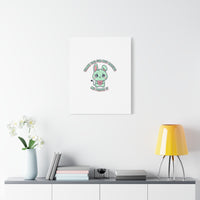 Cute Menacing Bunny Canvas | Soft Threat kawaii, pastel sarcastic art