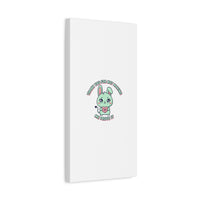 Cute Menacing Bunny Canvas | Soft Threat kawaii, pastel sarcastic art