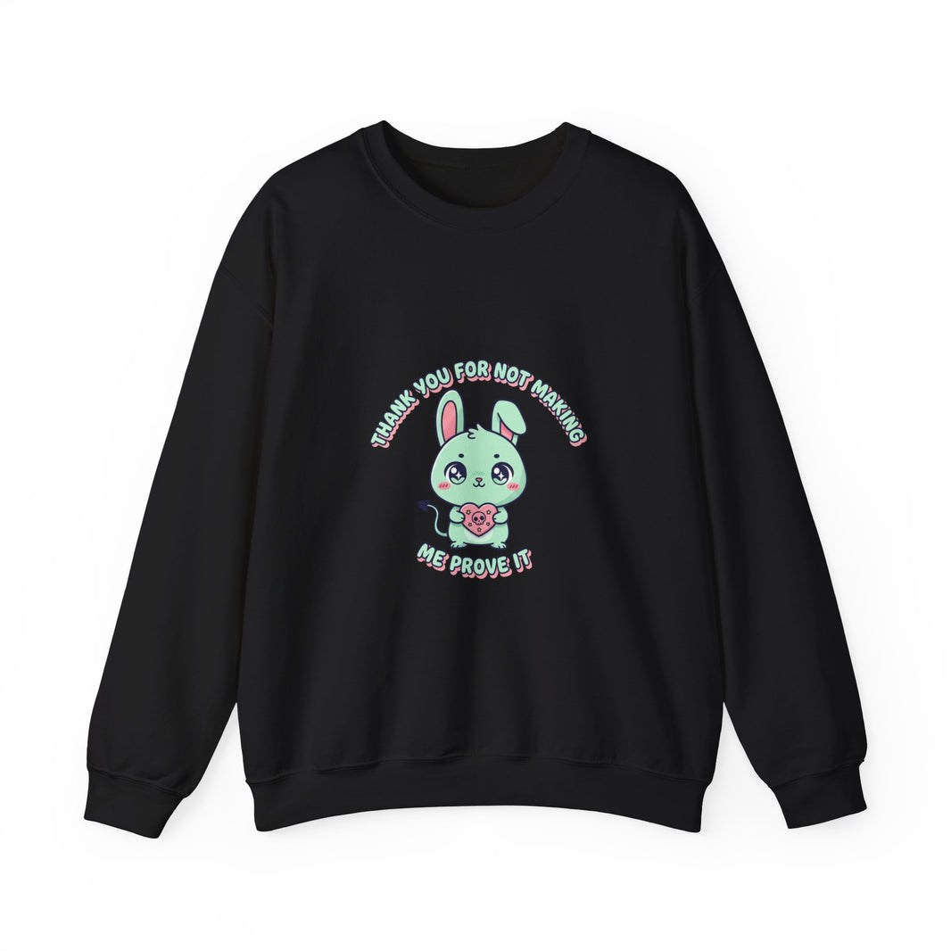 Cute Menacing Bunny Sweatshirt | kawaii threat, soft grunge