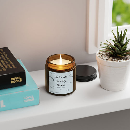 As For Me And My House Christian Candle Joshua 24:15 Gift for Mom