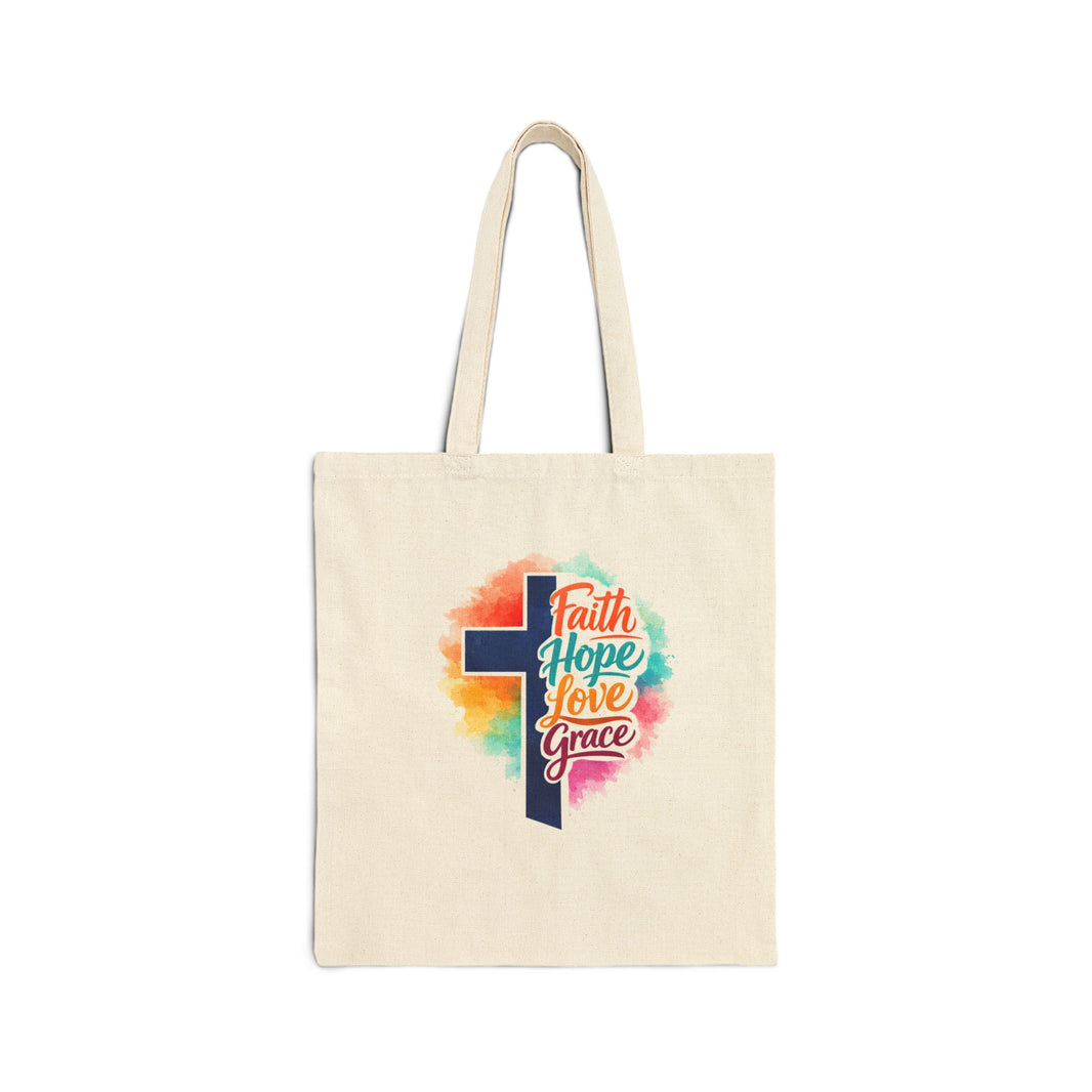 Faith & Hope Canvas Tote — Christian Scripture Cotton Tote Bag
