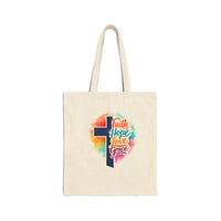 Faith & Hope Canvas Tote — Christian Scripture Cotton Tote Bag