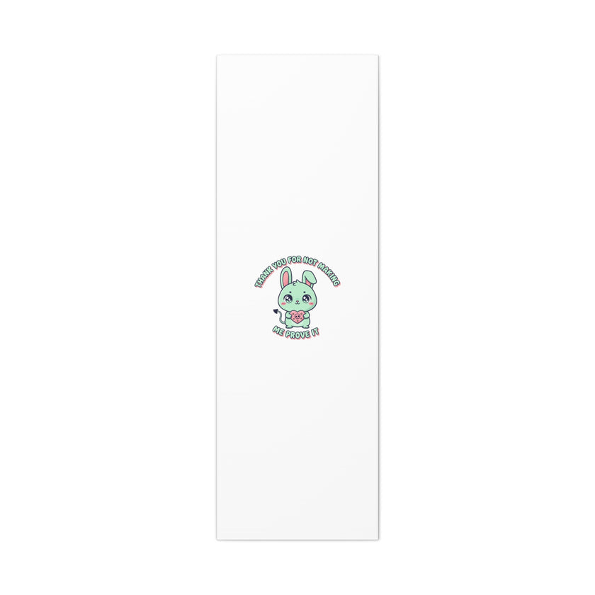 Cute Menacing Bunny Canvas | Soft Threat kawaii, pastel sarcastic art