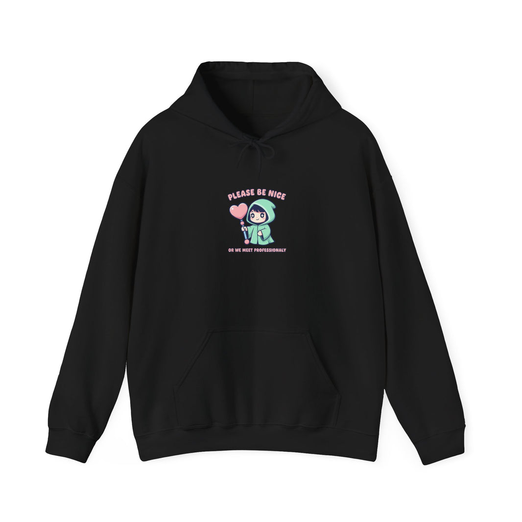 Cute Menacing Kawaii Hoodie | Soft Threat pastel grunge, cheeky sarcastic sweatshirt