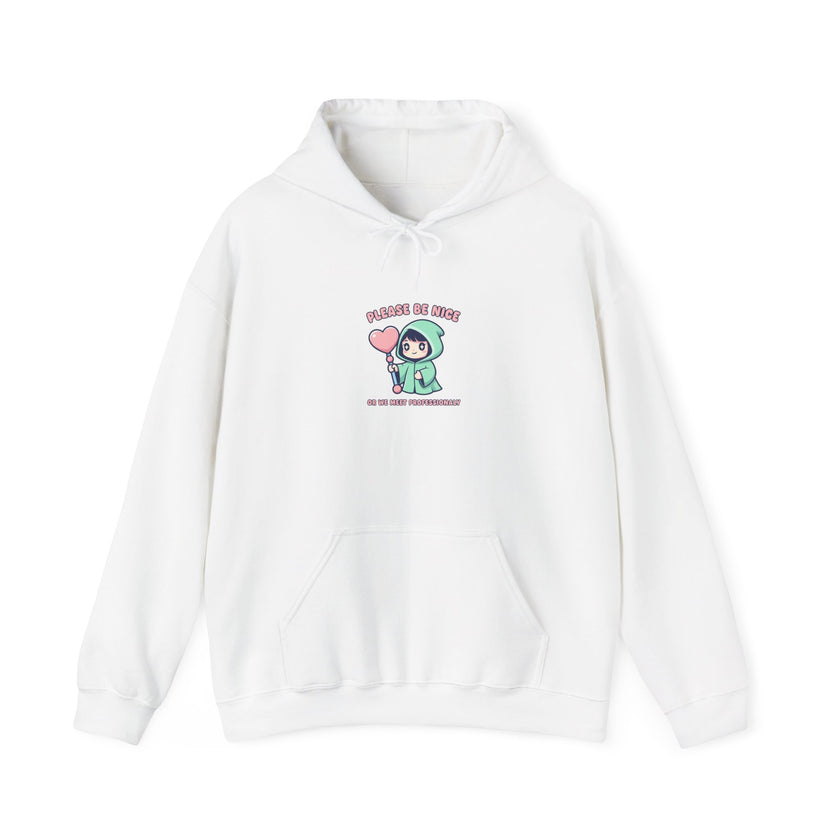 Cute Menacing Kawaii Hoodie | Soft Threat pastel grunge, cheeky sarcastic sweatshirt