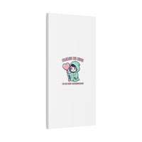 Please Be Nice Kawaii Threat Canvas | pastel cute menacing art