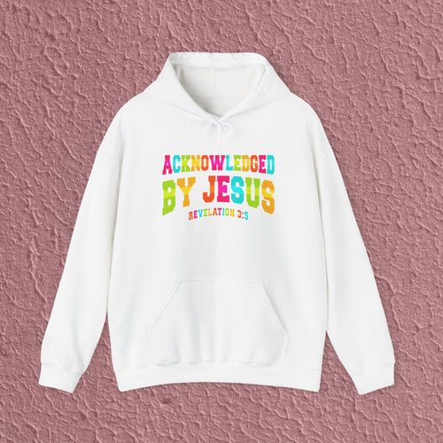 Acknowledged By Jesus Revelation 3:5 Christian Quote Hoodie