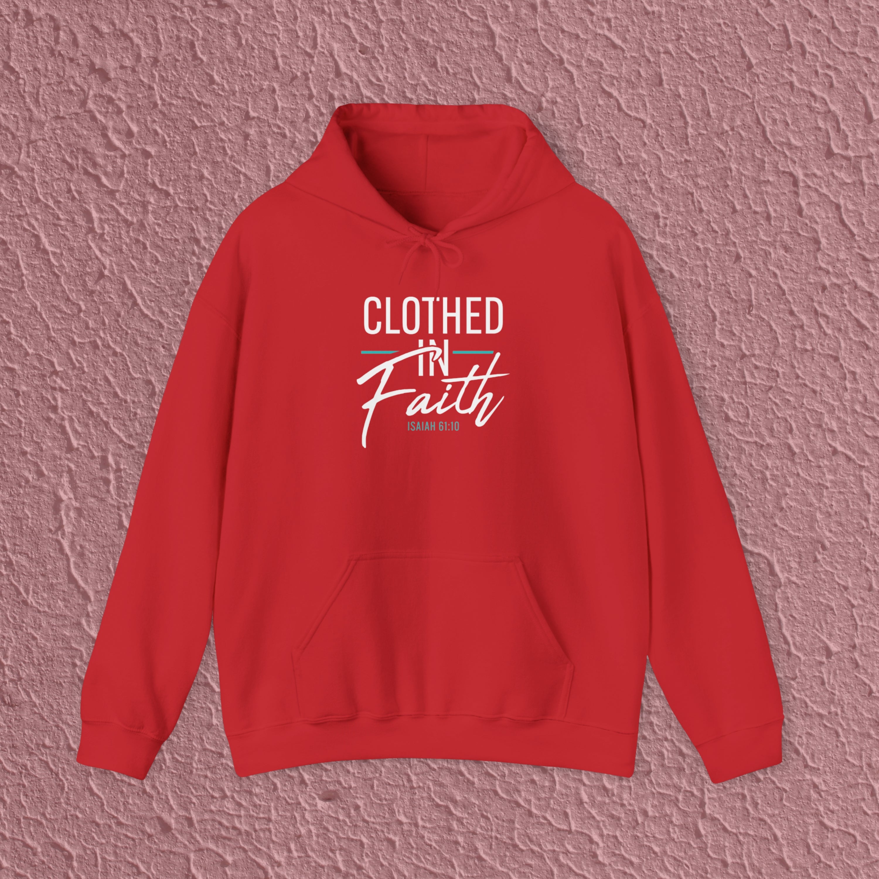 Clothed In Faith Isaiah 61:10 Christian Bible Verse Hoodie