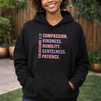 Compassion Kindness Humility Gentleness Patience Colossians 3:12 Christian Hoodie