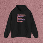 Compassion Kindness Humility Gentleness Patience Colossians 3:12 Christian Hoodie