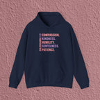 Compassion Kindness Humility Gentleness Patience Colossians 3:12 Christian Hoodie