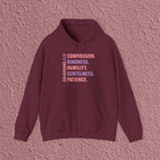 Compassion Kindness Humility Gentleness Patience Colossians 3:12 Christian Hoodie