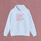 Compassion Kindness Humility Gentleness Patience Colossians 3:12 Christian Hoodie