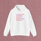 Compassion Kindness Humility Gentleness Patience Colossians 3:12 Christian Hoodie
