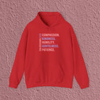 Compassion Kindness Humility Gentleness Patience Colossians 3:12 Christian Hoodie