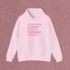 Compassion Kindness Humility Gentleness Patience Colossians 3:12 Christian Hoodie
