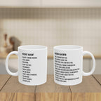 You Say God Says Bible Verse Baptism Gift Christian Mug