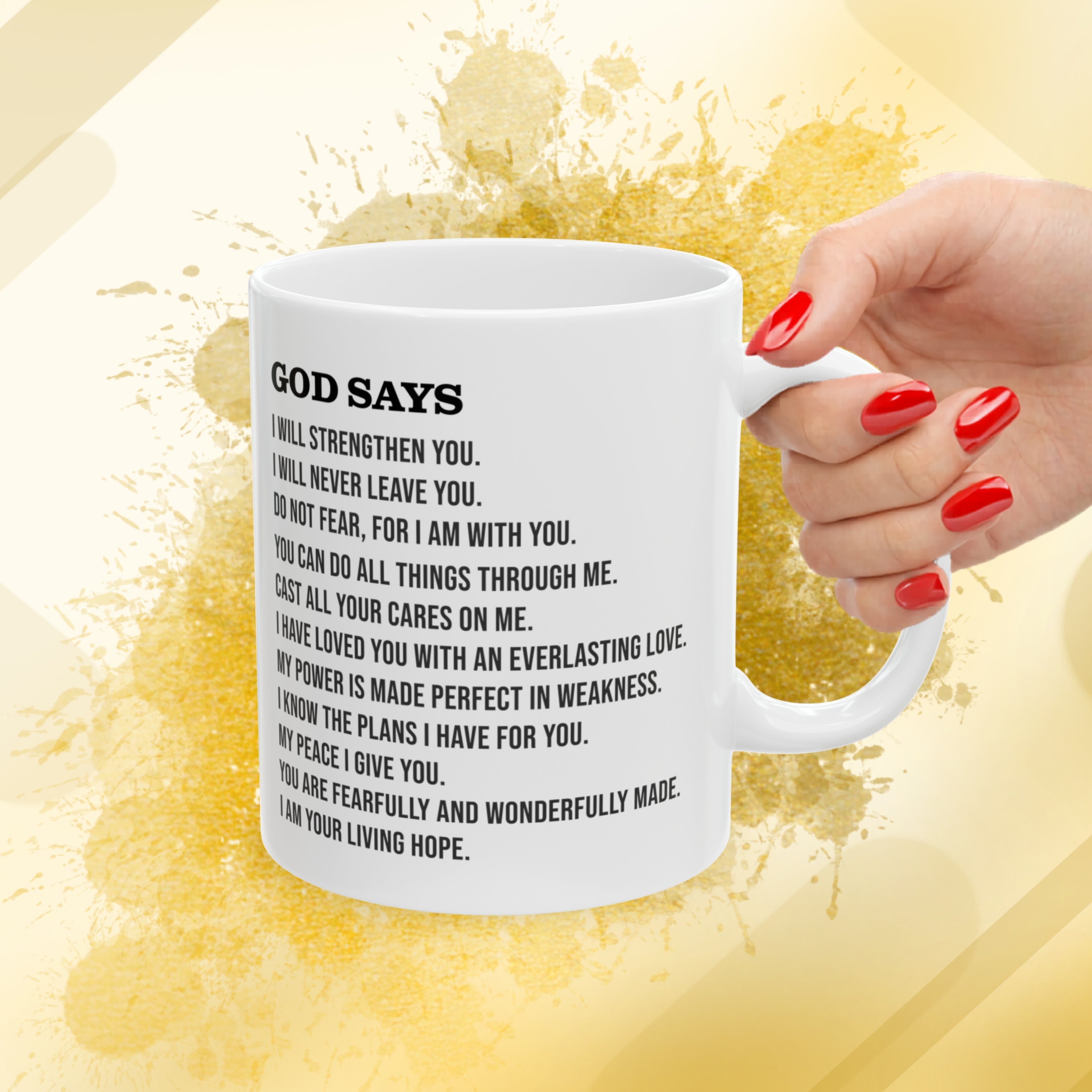 You Say God Says Bible Verse Baptism Gift Christian Mug