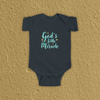 God’s Little Miracle Baptism Gift Christian Baby Onesie