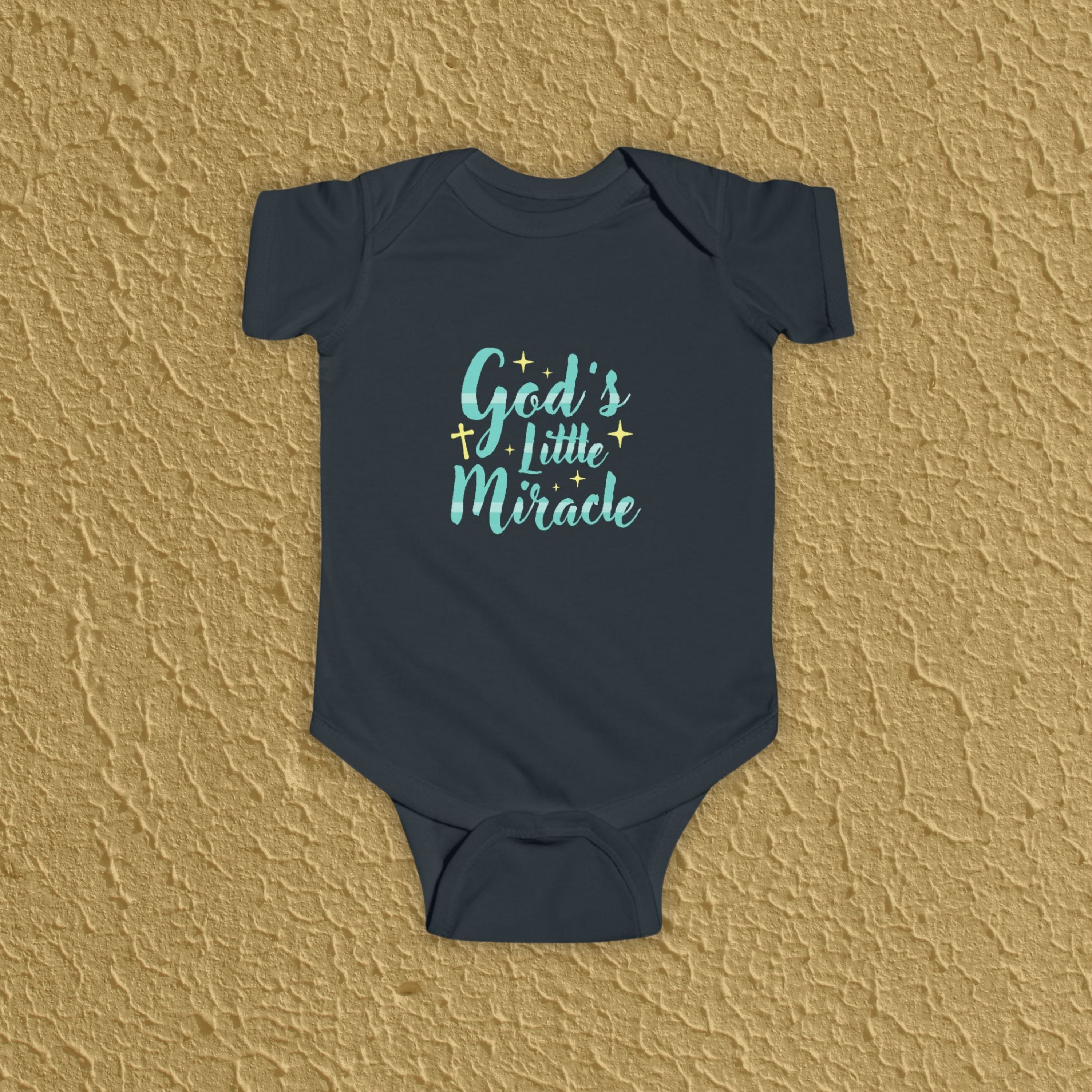 God’s Little Miracle Baptism Gift Christian Baby Onesie