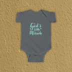 God’s Little Miracle Baptism Gift Christian Baby Onesie