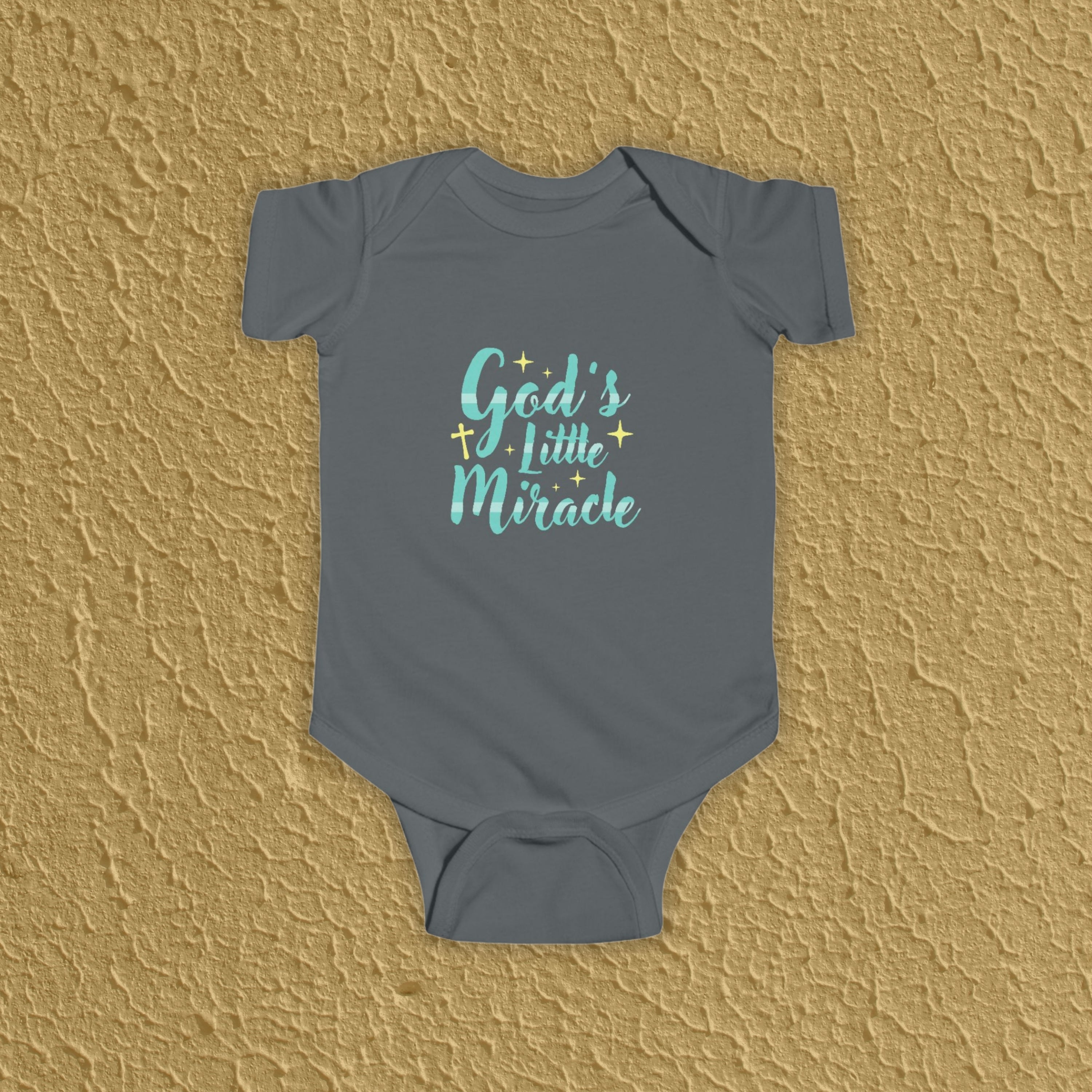 God’s Little Miracle Baptism Gift Christian Baby Onesie